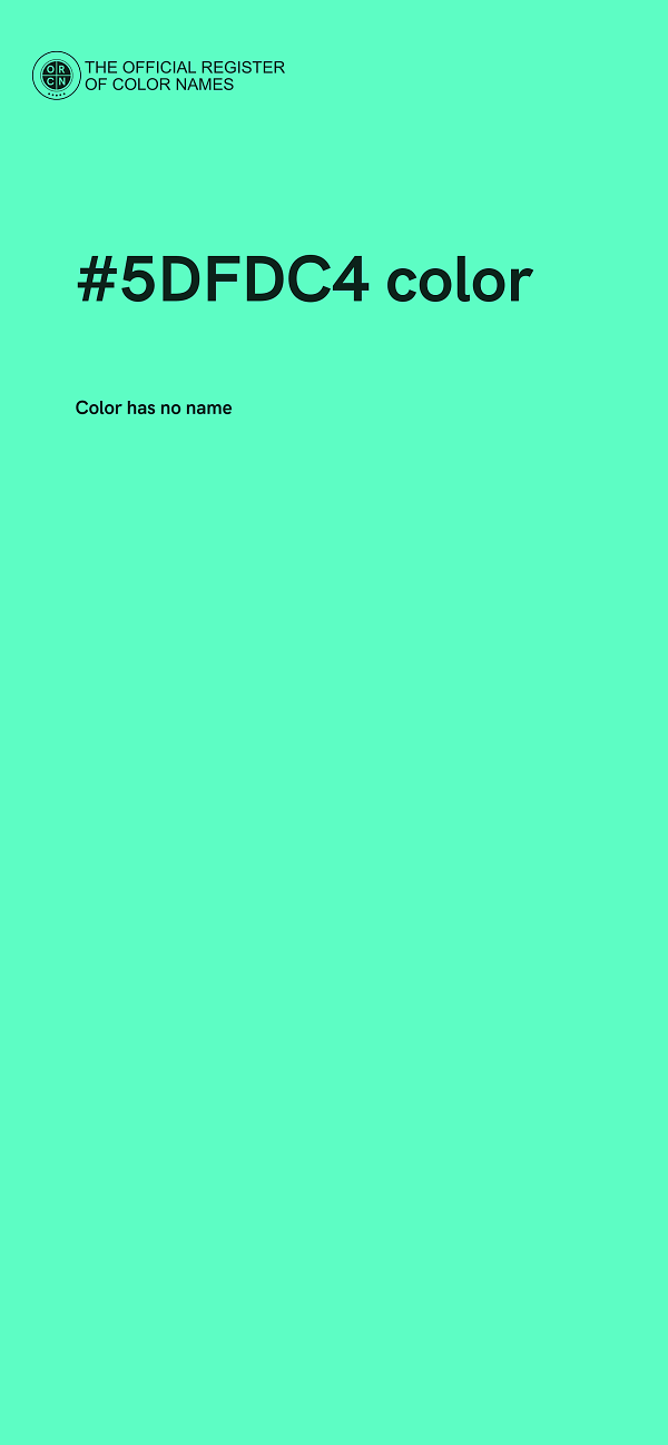 #5DFDC4 color image