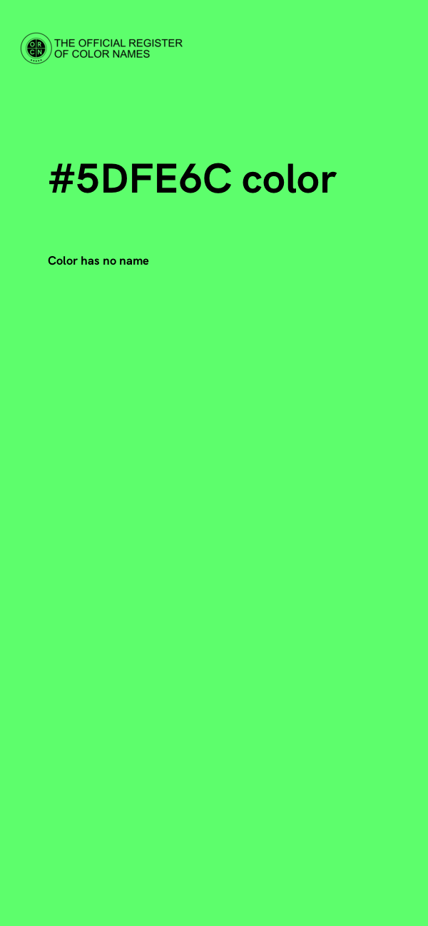#5DFE6C color image