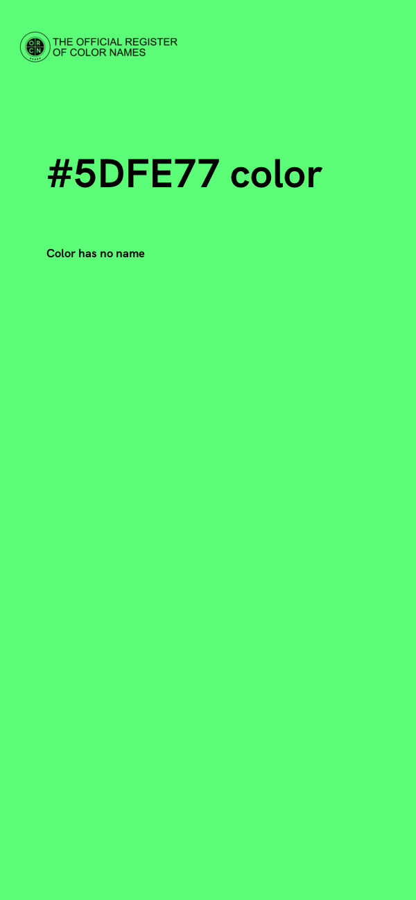 #5DFE77 color image