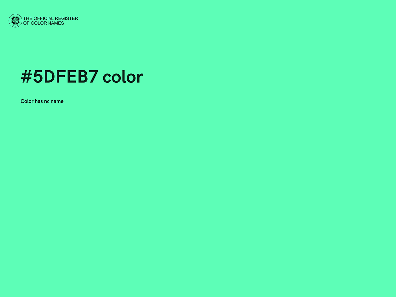 #5DFEB7 color image