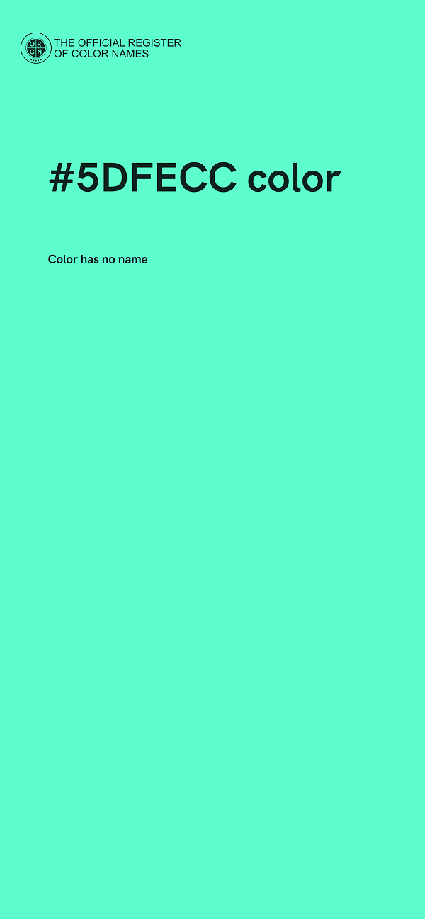 #5DFECC color image