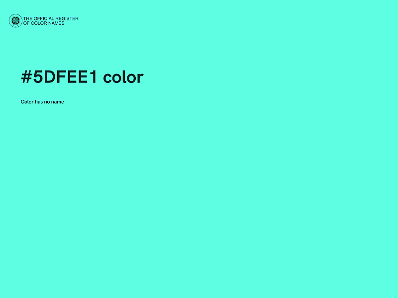 #5DFEE1 color image