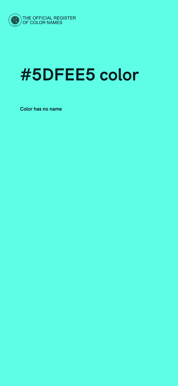 #5DFEE5 color image
