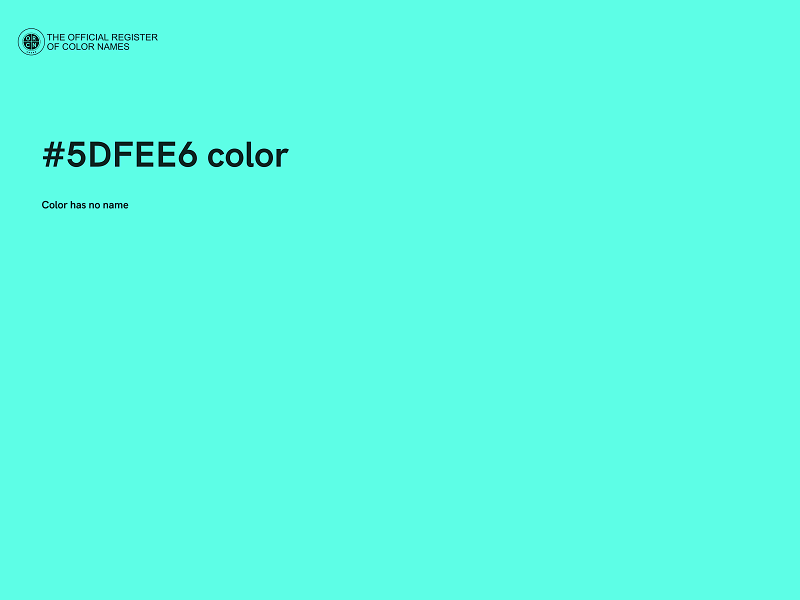 #5DFEE6 color image
