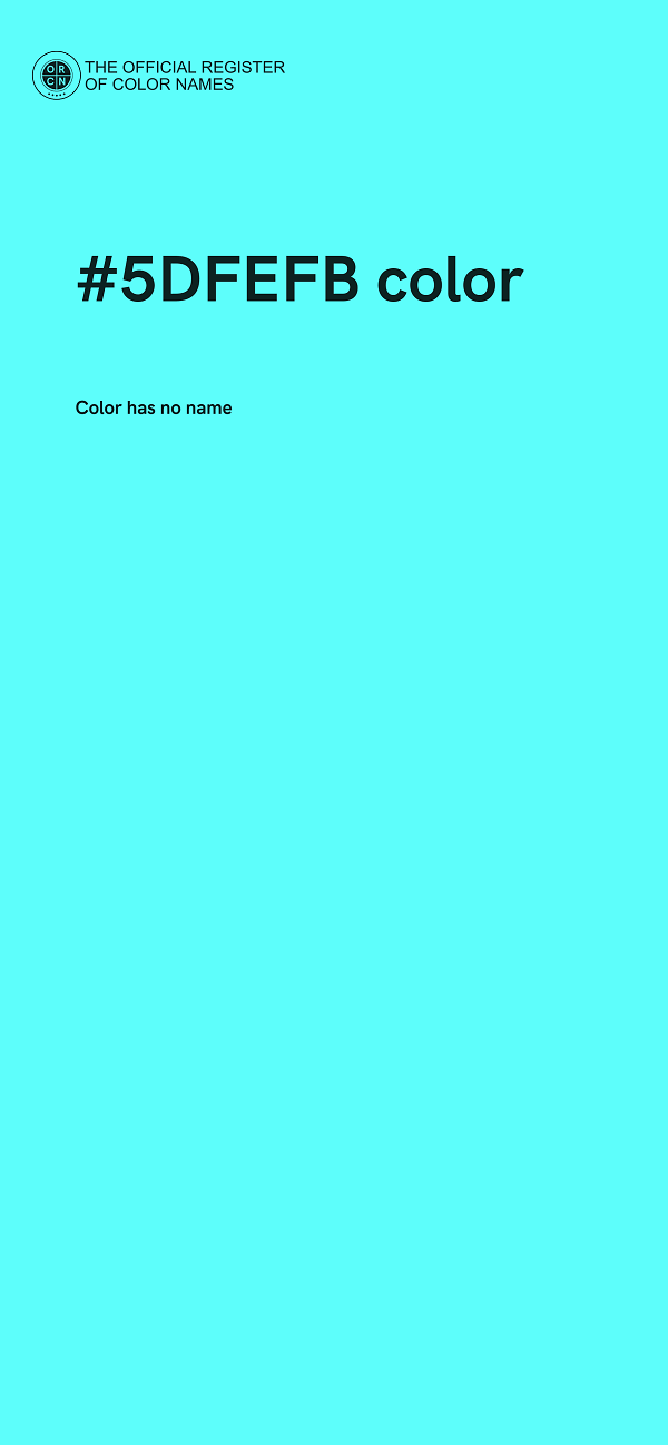 #5DFEFB color image