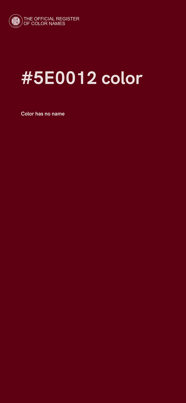 #5E0012 color image