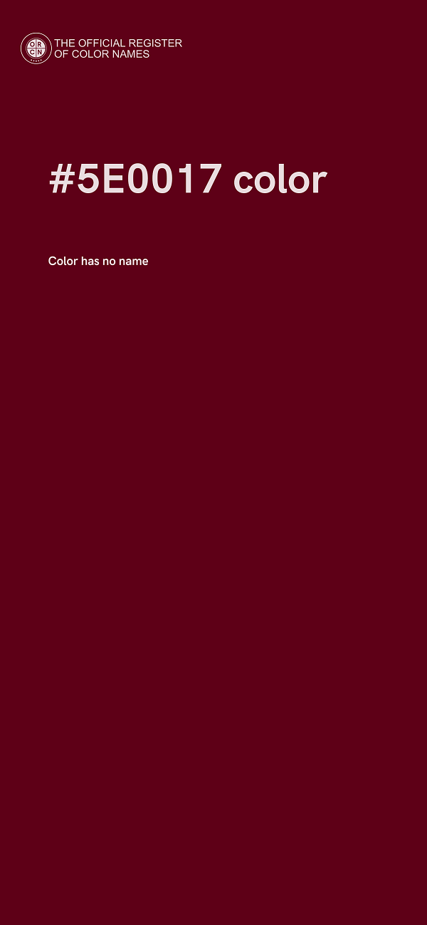 #5E0017 color image