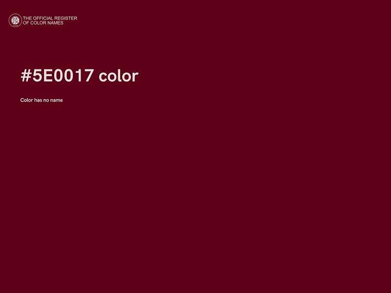 #5E0017 color image