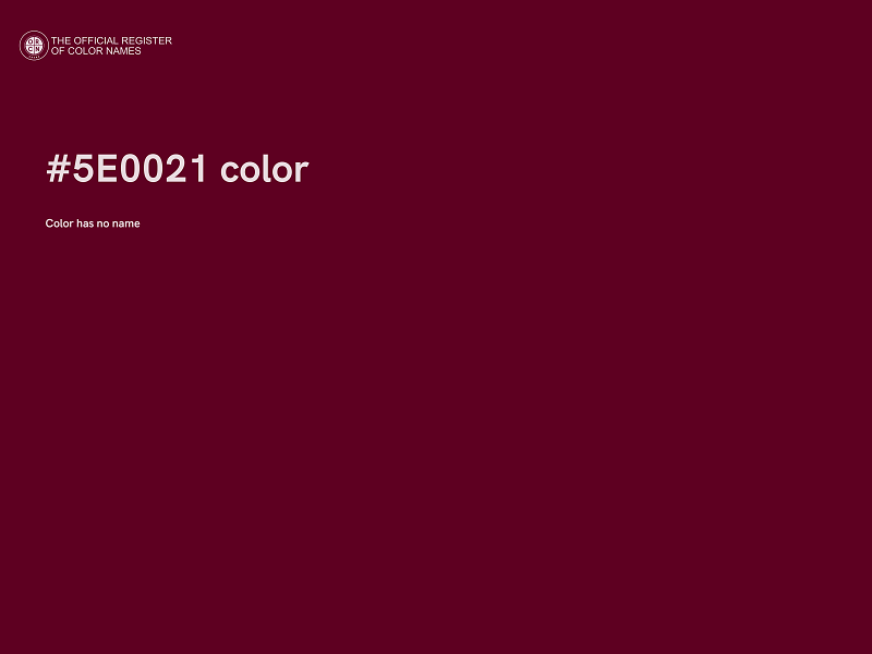 #5E0021 color image
