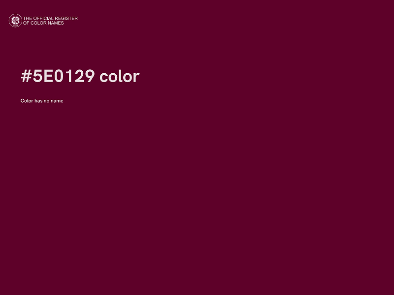 #5E0129 color image