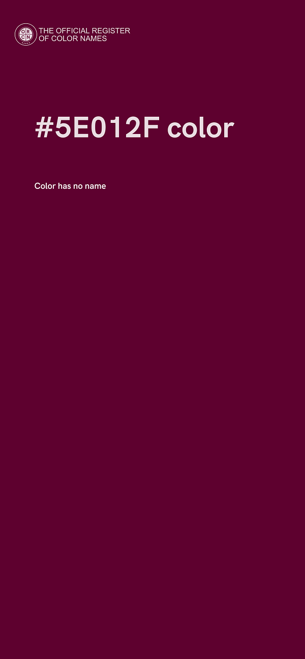#5E012F color image