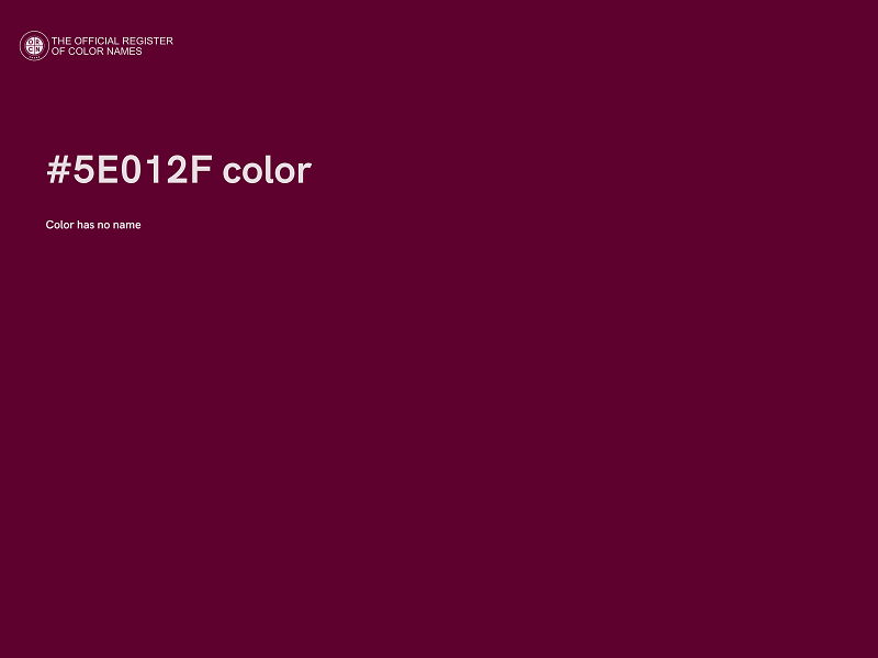 #5E012F color image