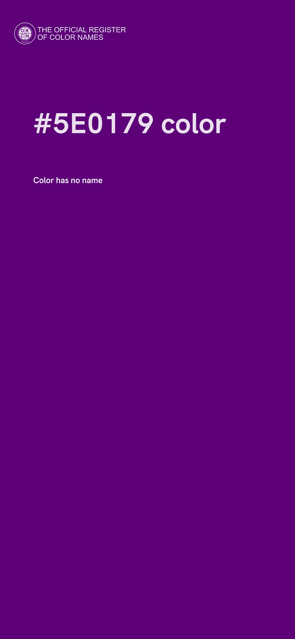 #5E0179 color image