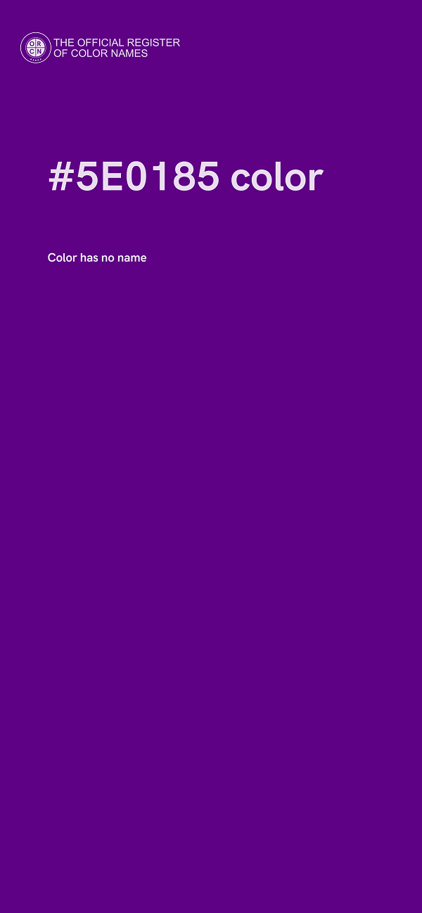 #5E0185 color image