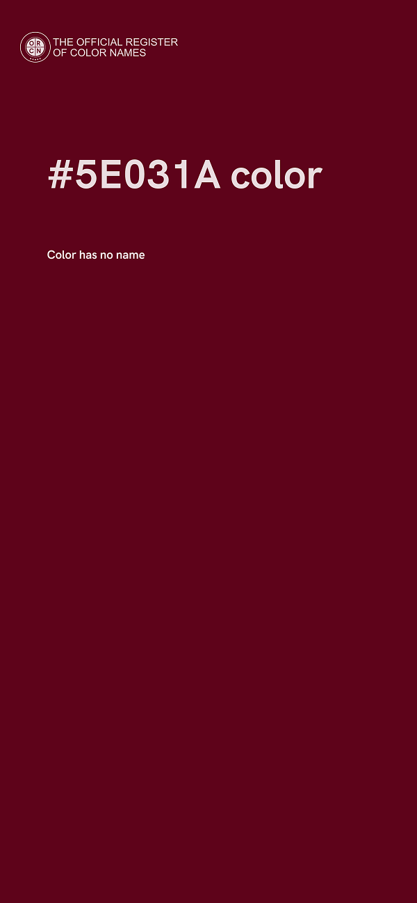#5E031A color image