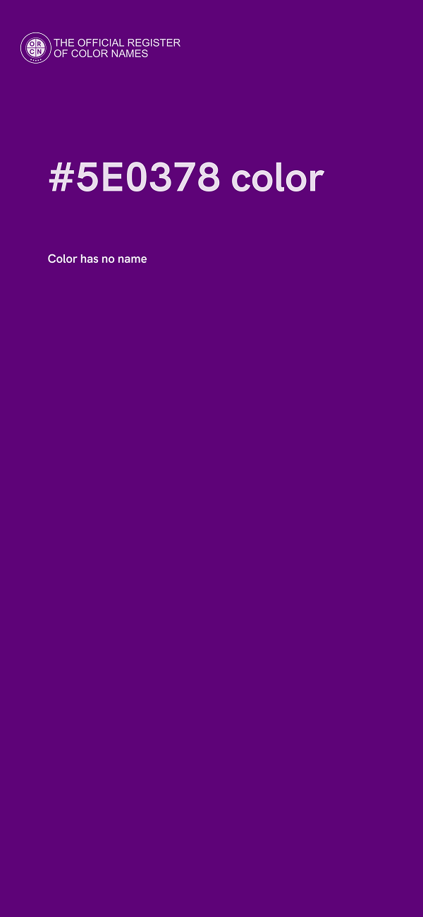 #5E0378 color image