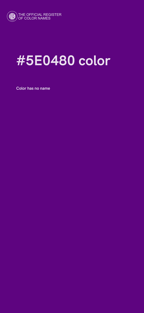 #5E0480 color image