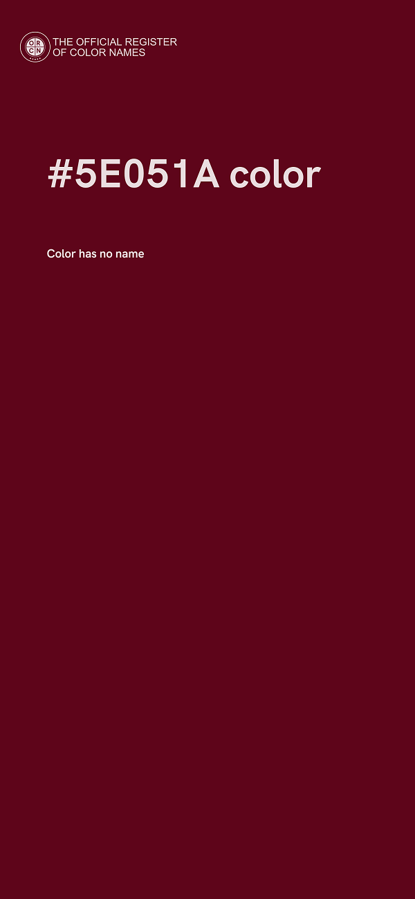 #5E051A color image