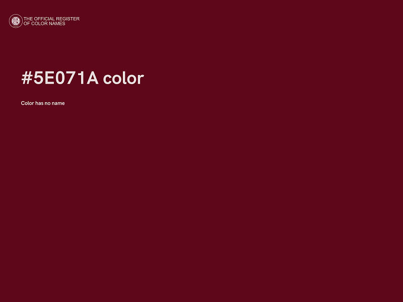 #5E071A color image