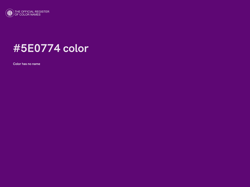 #5E0774 color image