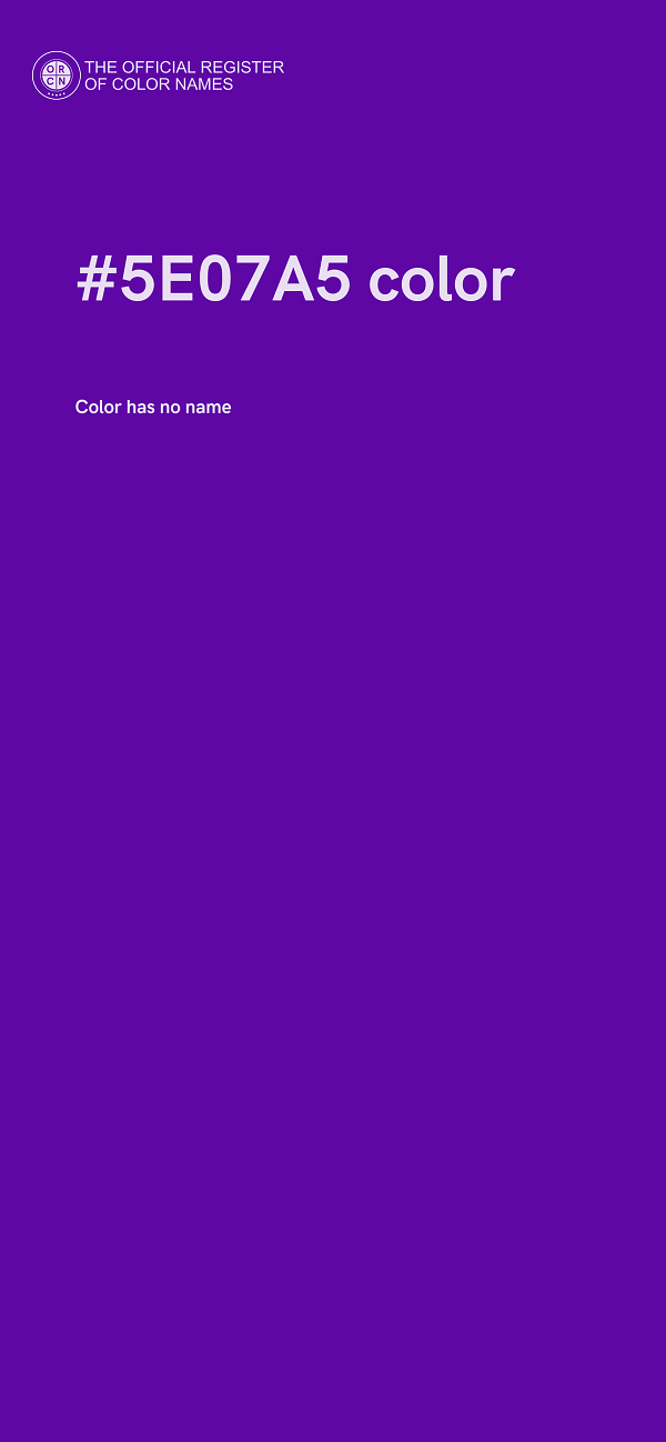 #5E07A5 color image