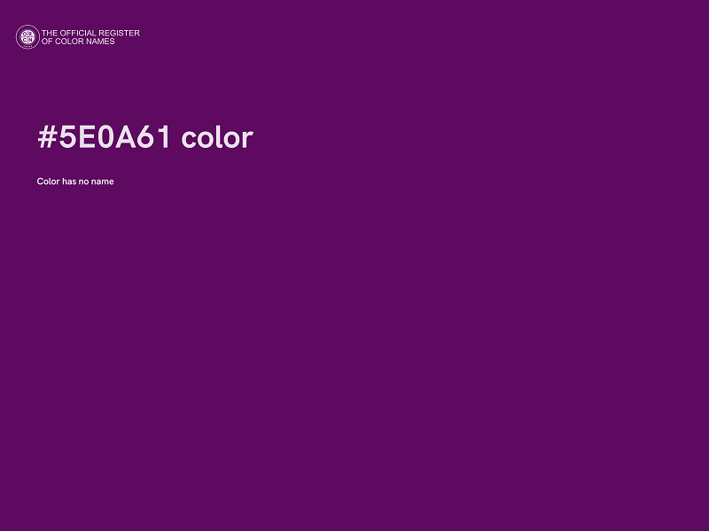 #5E0A61 color image