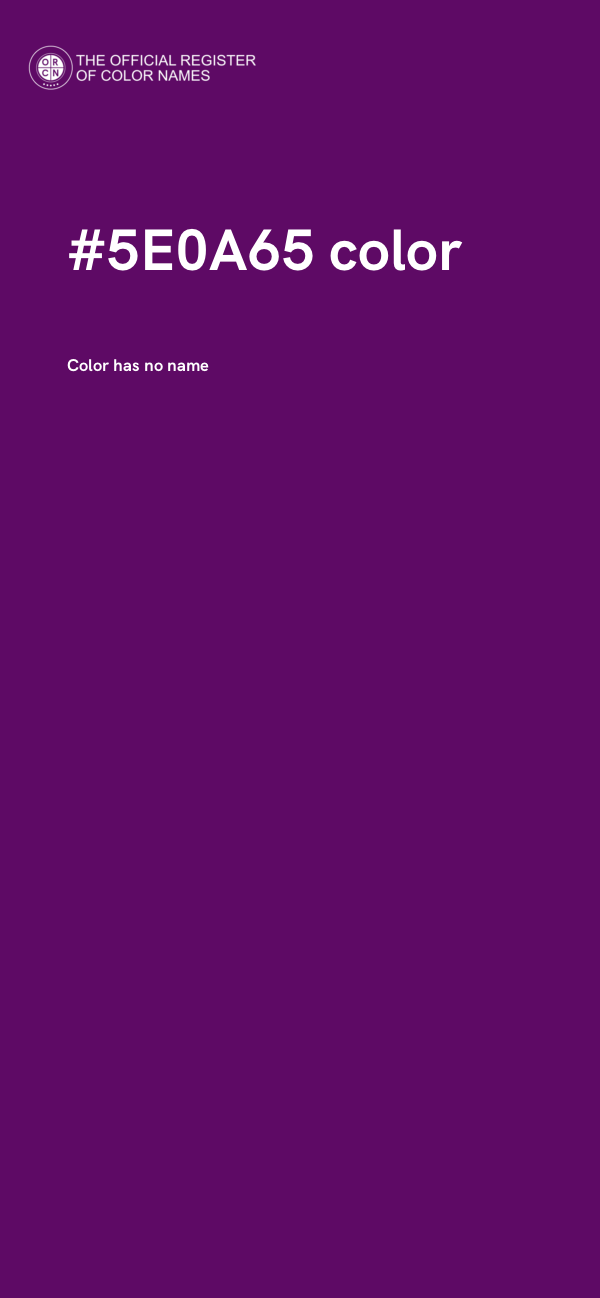 #5E0A65 color image