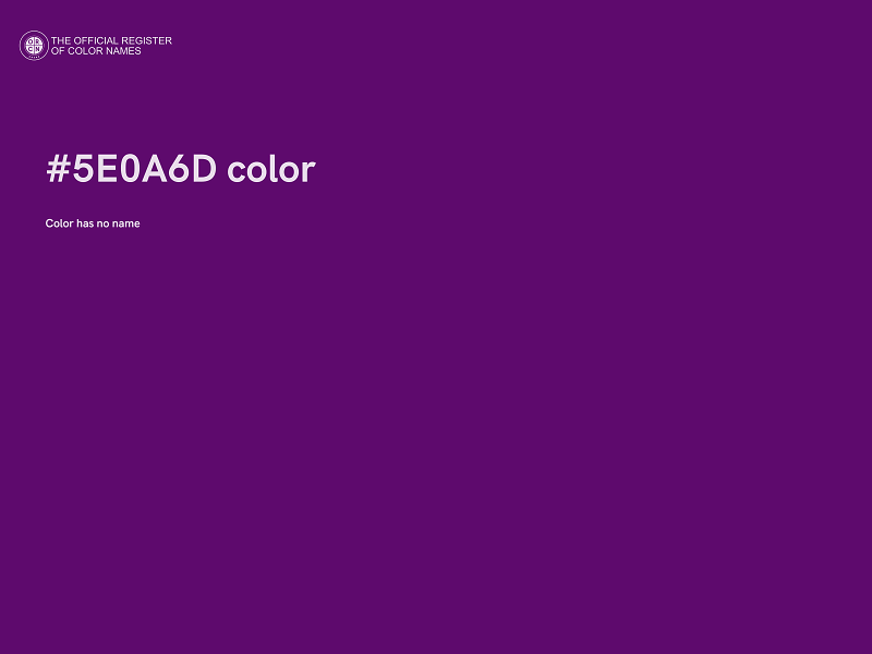 #5E0A6D color image