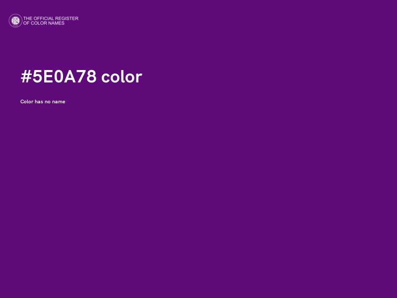 #5E0A78 color image