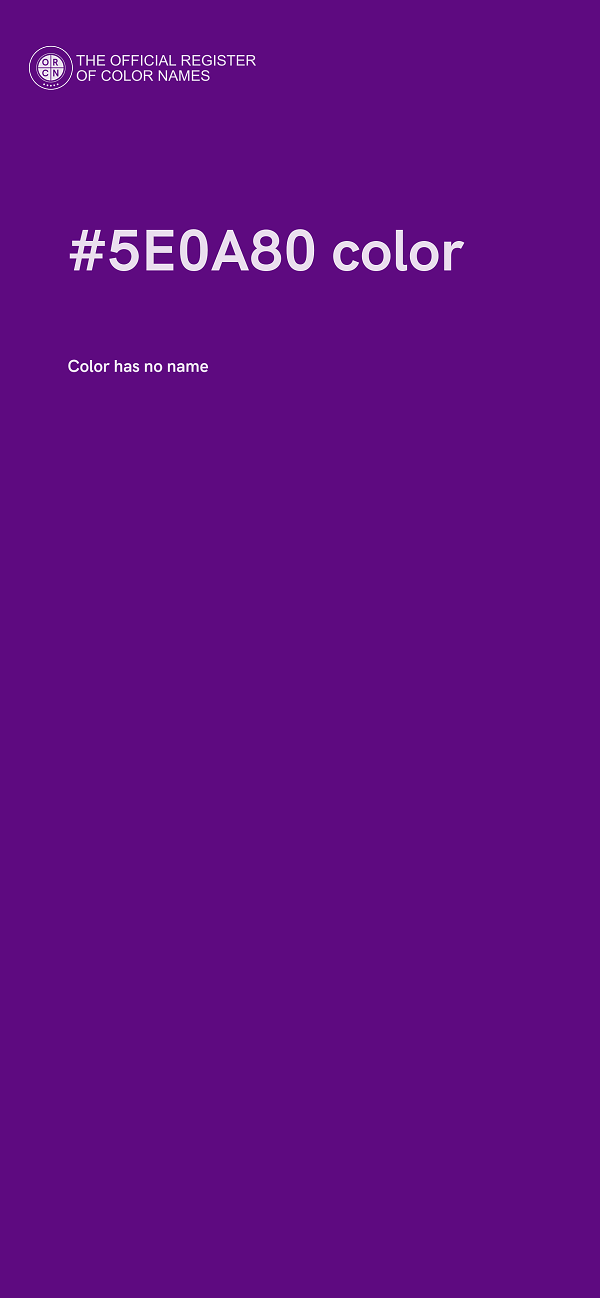 #5E0A80 color image