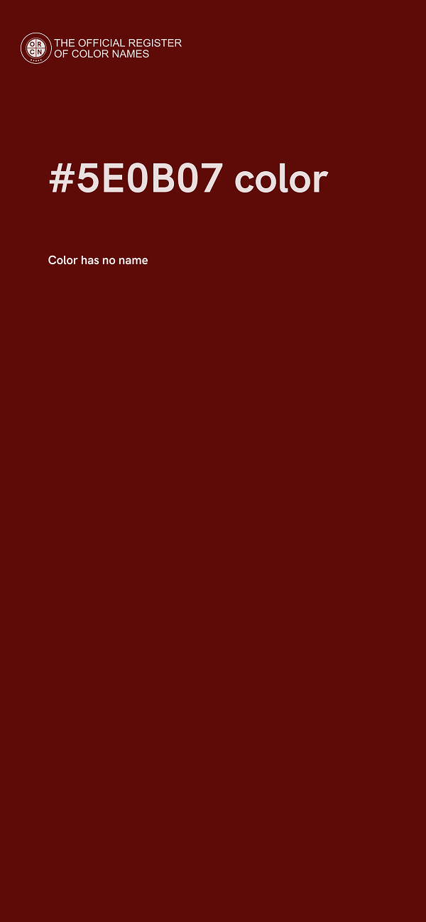 #5E0B07 color image