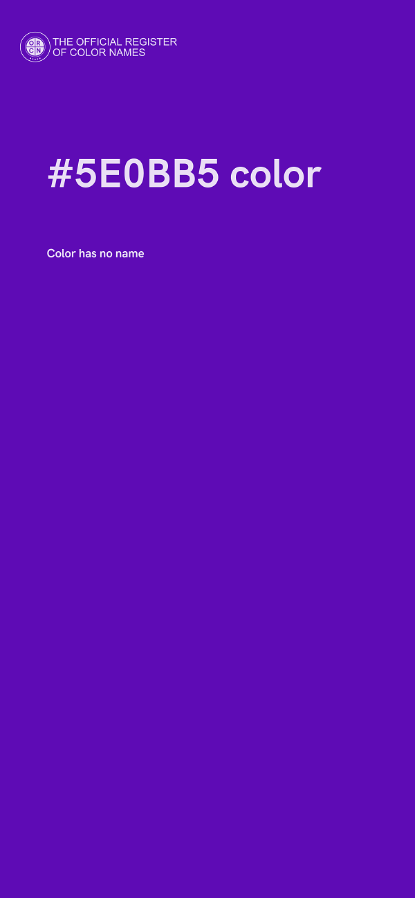 #5E0BB5 color image