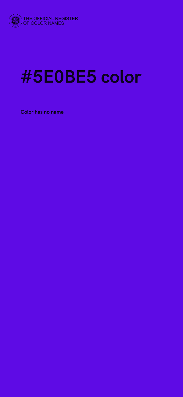 #5E0BE5 color image
