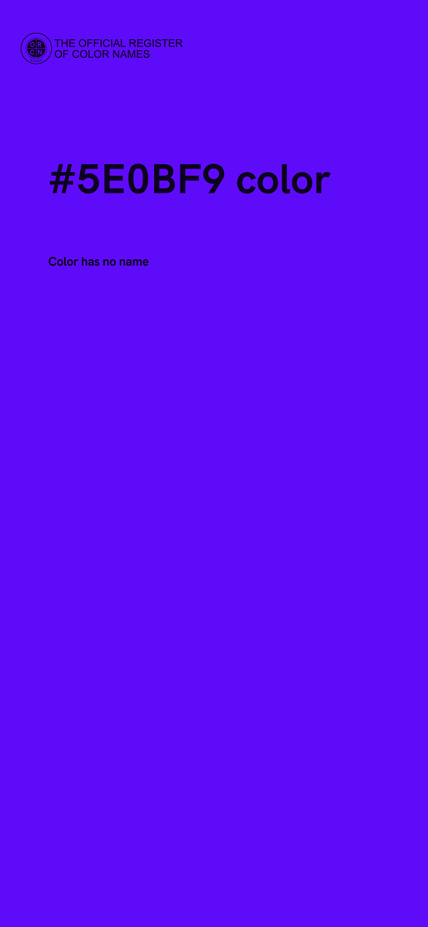 #5E0BF9 color image