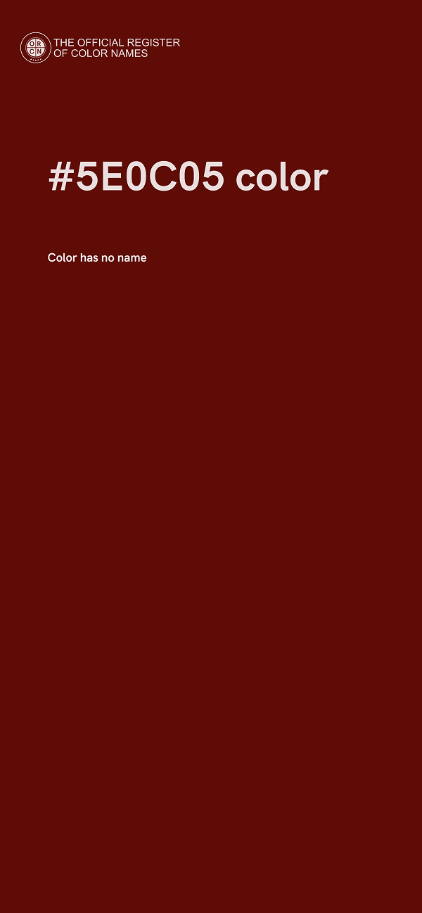 #5E0C05 color image
