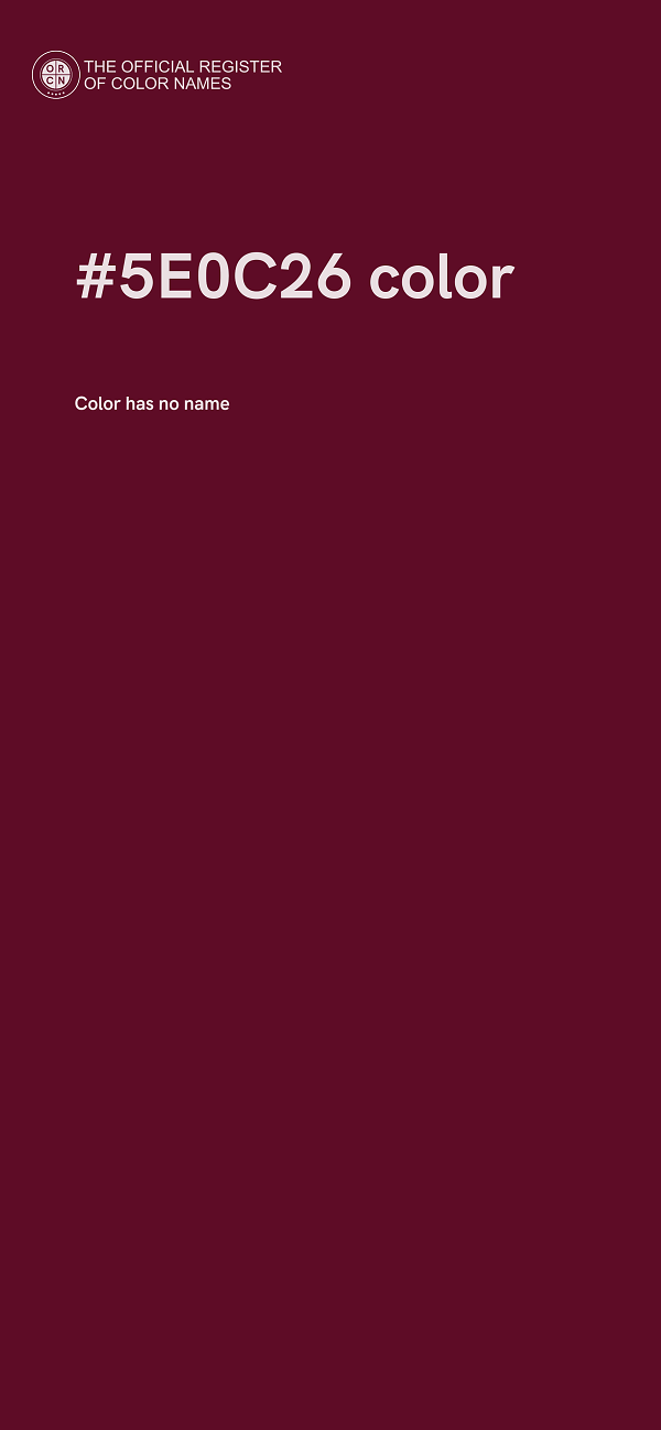 #5E0C26 color image