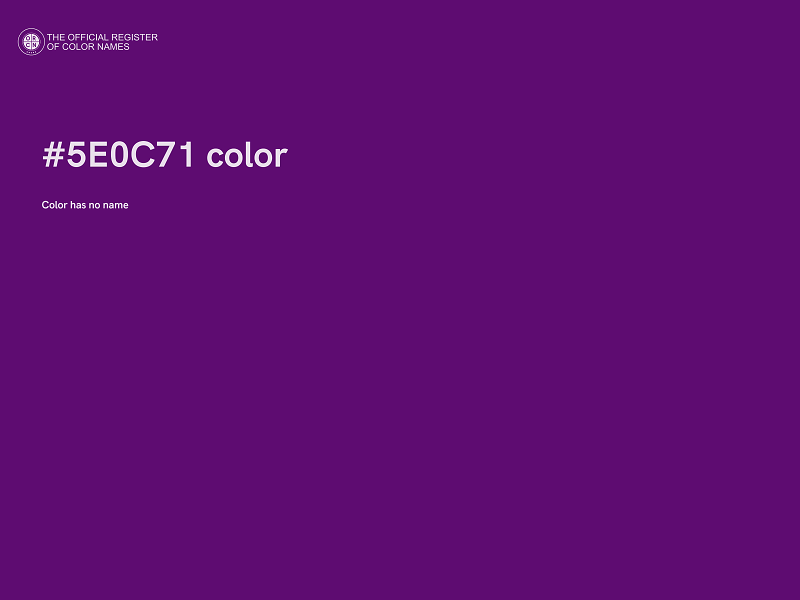 #5E0C71 color image