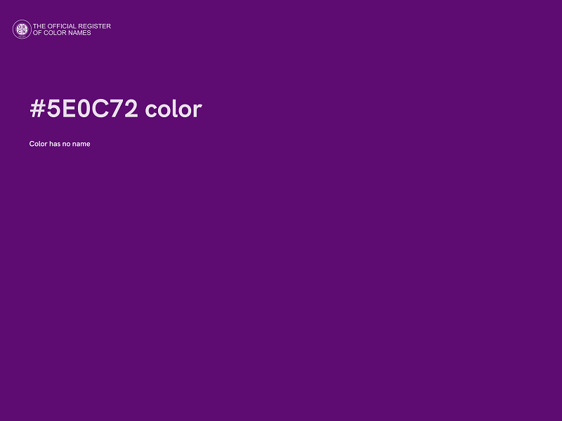 #5E0C72 color image