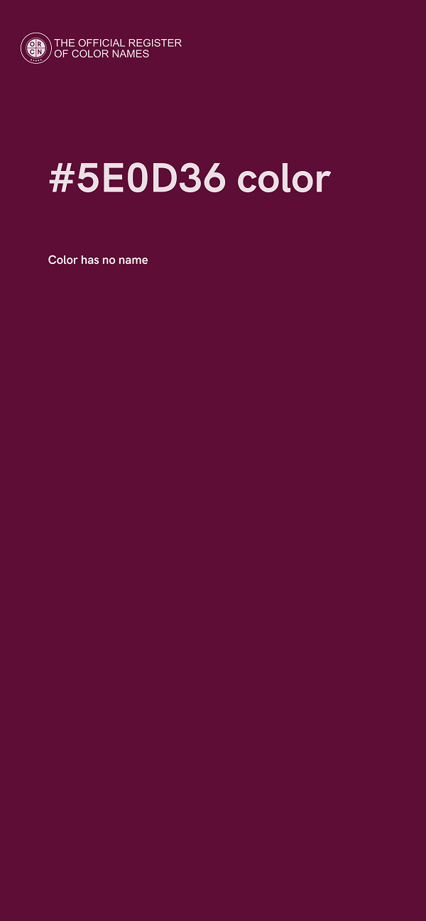#5E0D36 color image