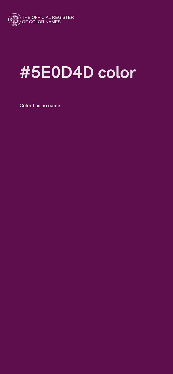 #5E0D4D color image
