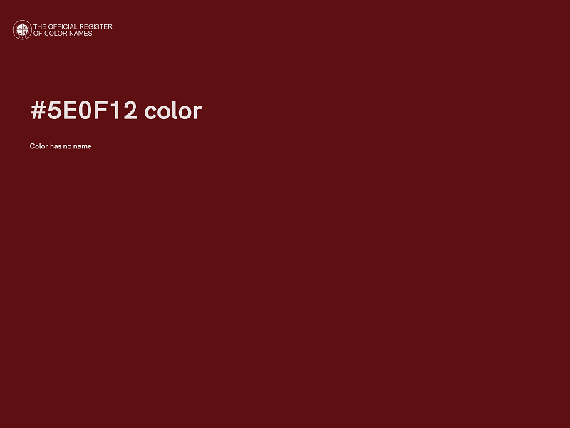 #5E0F12 color image