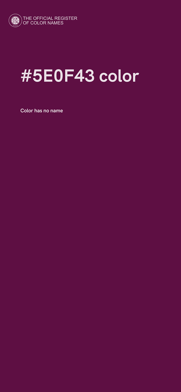 #5E0F43 color image