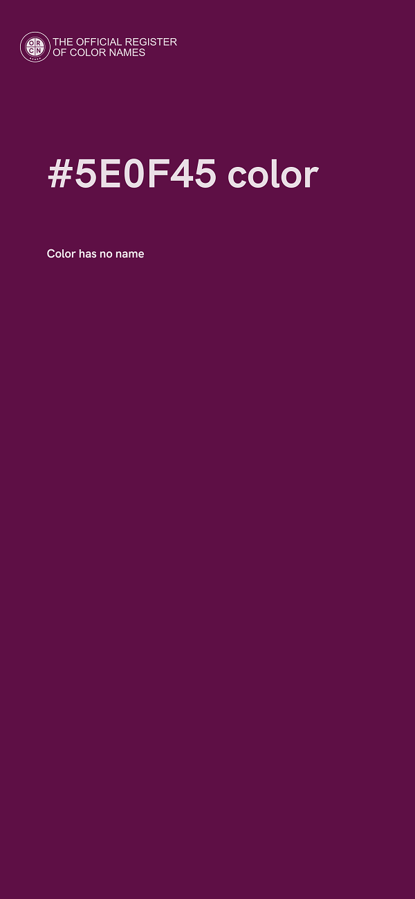 #5E0F45 color image