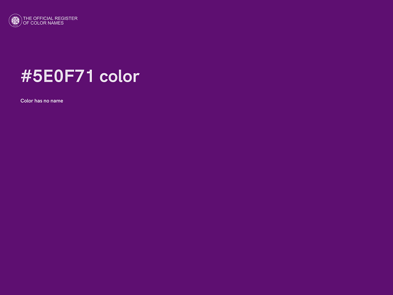 #5E0F71 color image