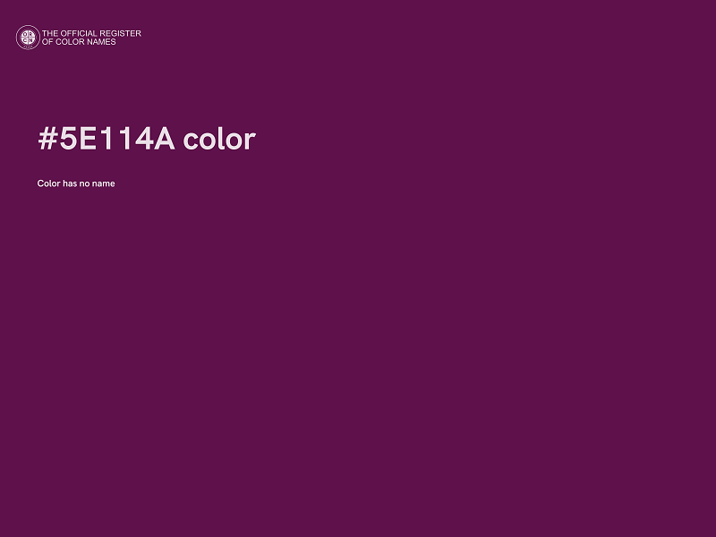 #5E114A color image