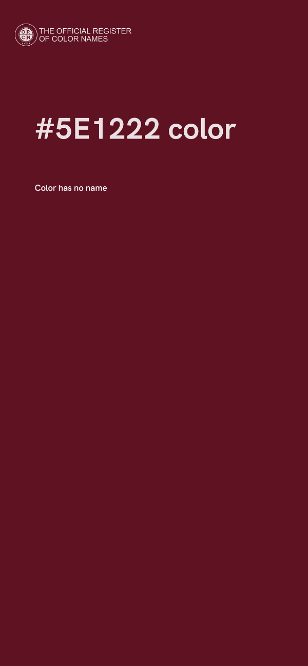 #5E1222 color image