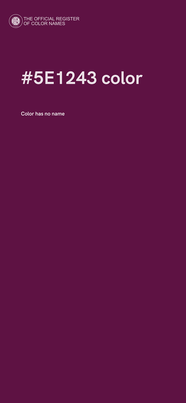 #5E1243 color image
