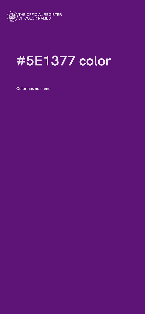 #5E1377 color image