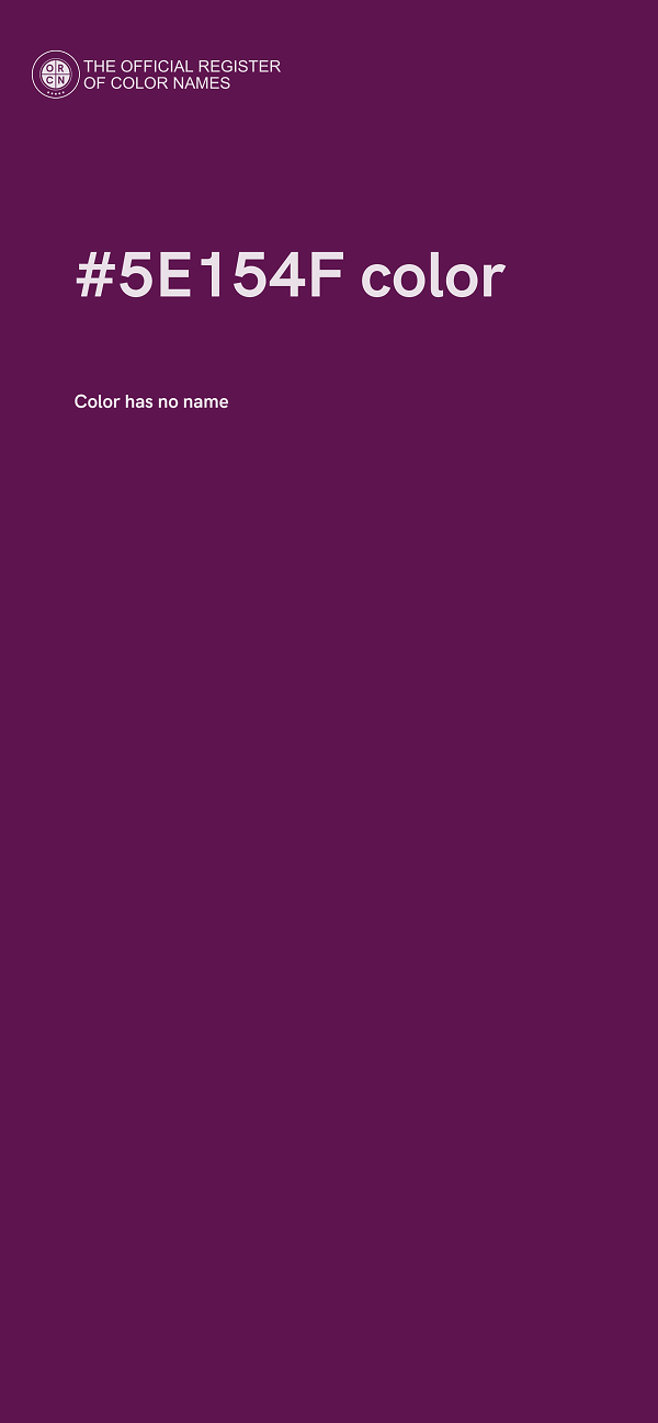 #5E154F color image