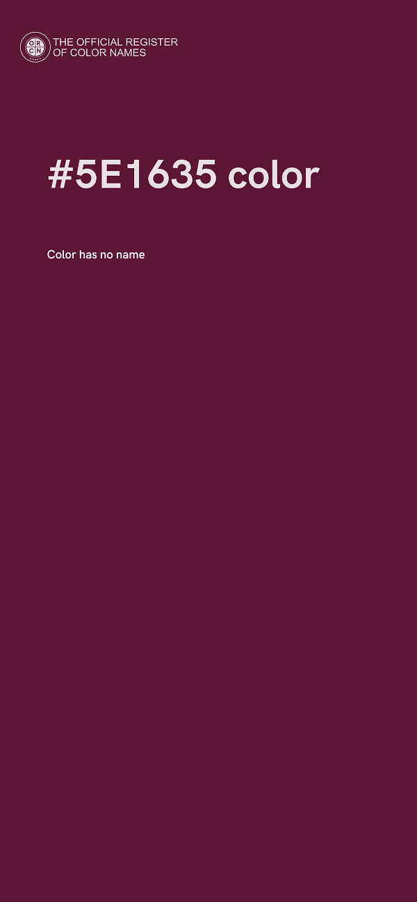 #5E1635 color image